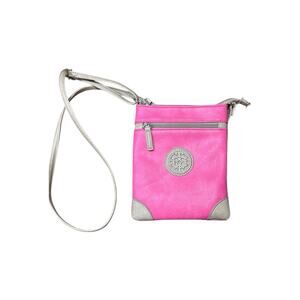 Chateau Embossed Medallion Raspberry Crossbody Shoulder Bag Purse Handbag New